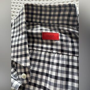 Isaia Monochrome Checkered Men's Shirt